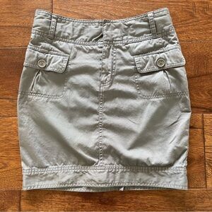 Y2K Gray Cargo Mini Skirt Low Rise Utility Indie Sleaze